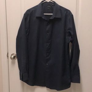Navy blue men’s casual button down by Marc Anthony